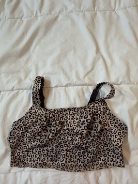 Ruby Ribbon Beige and Black Leopard Print Bralette